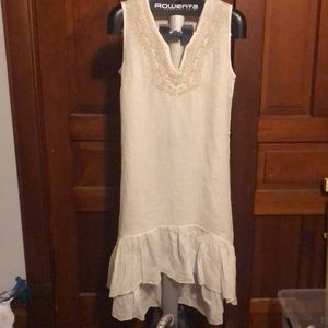 Via Signoria white linen dress Italian made